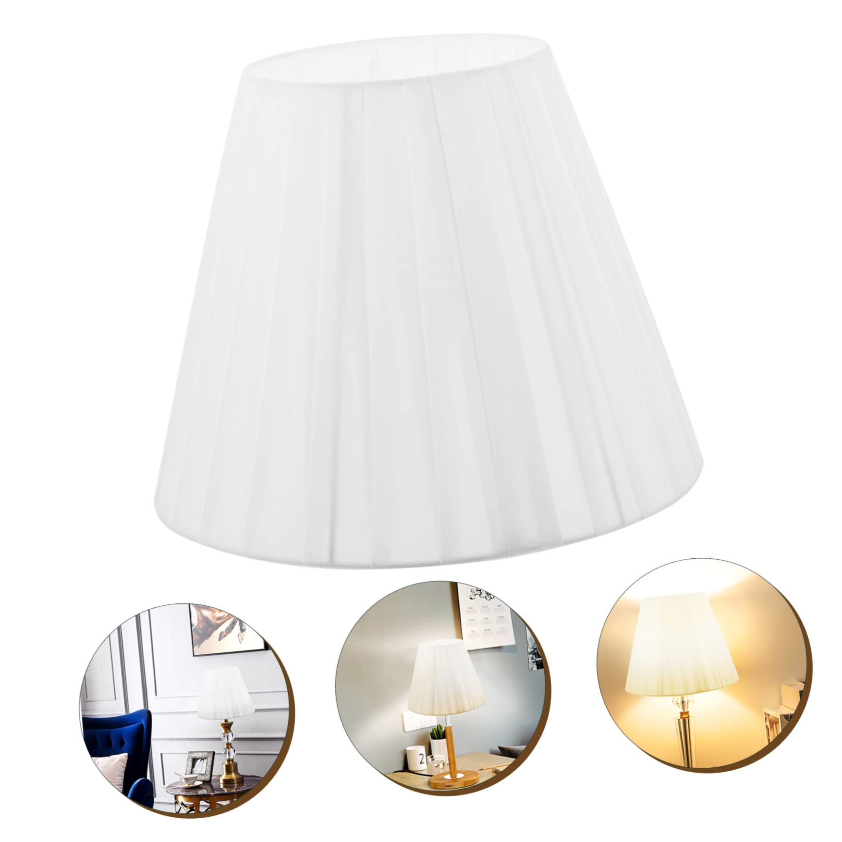 Elegante Pantalla Plisada para Lámparas de Mesa Y de Pie Pantalla de Tela Decorativa Luz Suave Fácil de Instalar Accesorio de Decoración para El Hogar