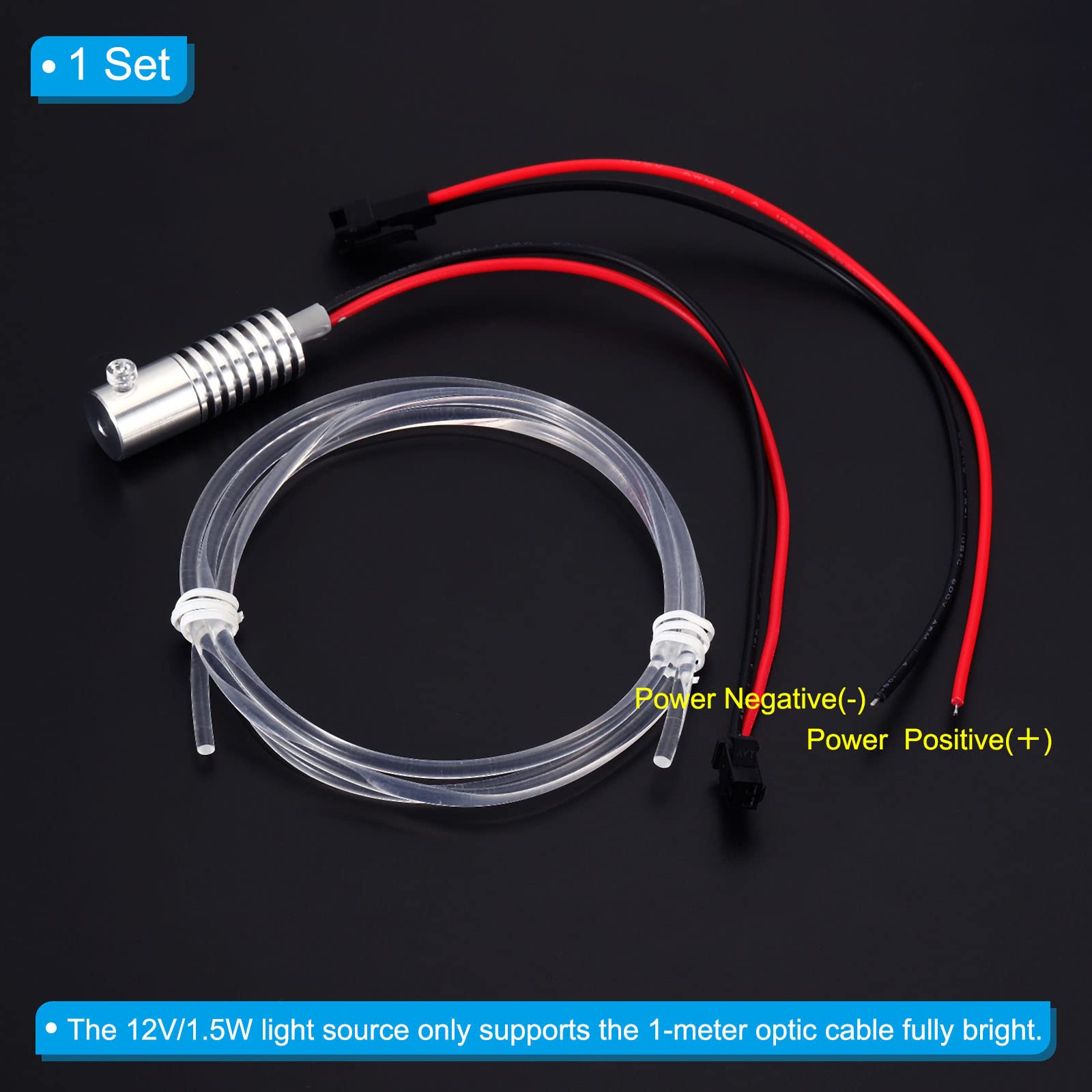 Ice Blue Fiber Optic Cable Kit - LED Lighting Decor -4 Ice Blue Fiber Optic Cable Kit - LED Lighting Decor -4