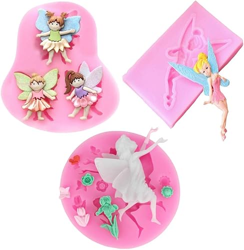 Miniatura 1 de Juego de 3 moldes de silicona para decorar cupcakes, arcilla polimérica, manualidades, resina epoxi, fabricación de joyas