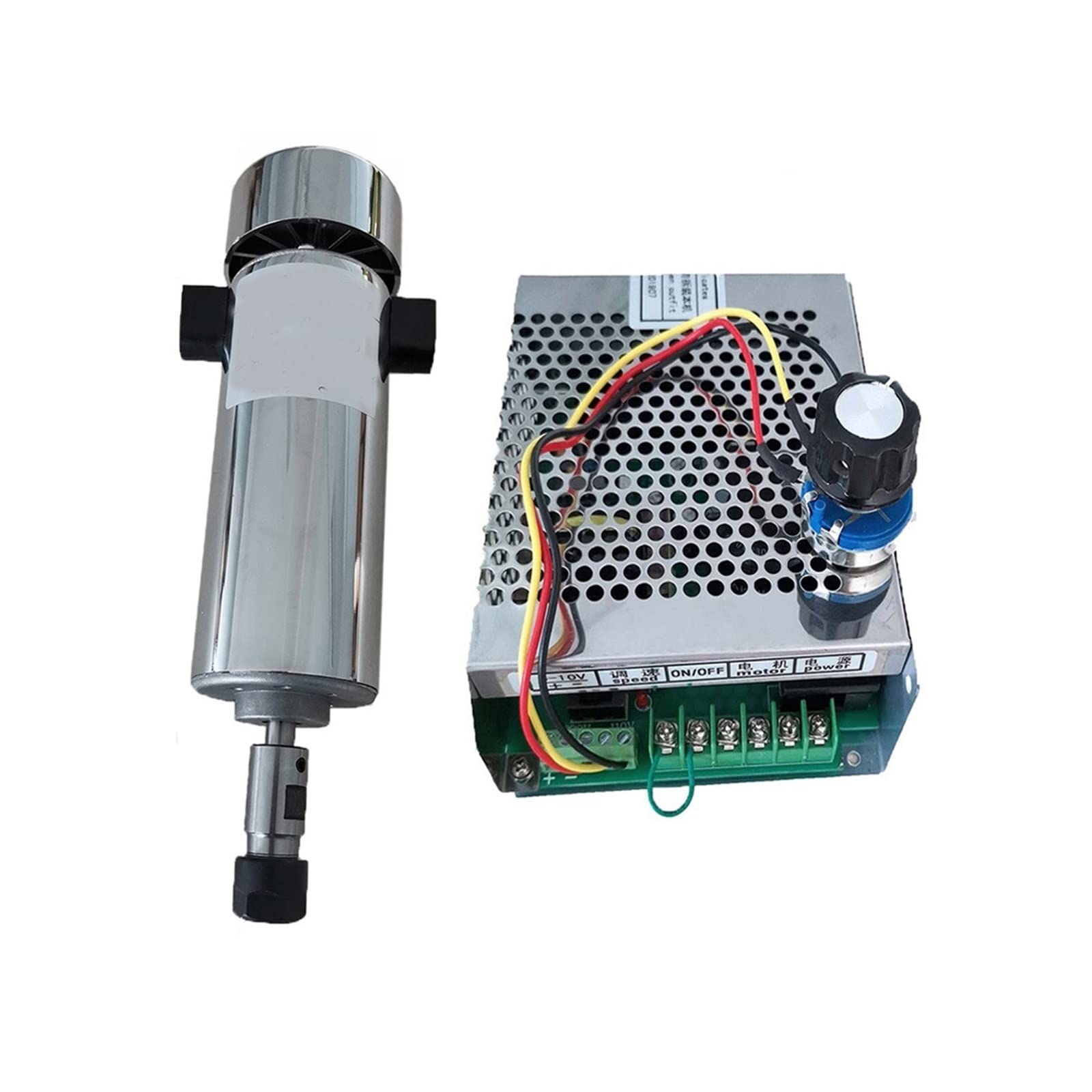 CVFRDD CNC Spindle Motor Kit Air Cooled 0.8kw DC110 20000RPM CNC SpindleMotor Kit ER11/ Chuck 800W Spindle Motor + Power Supply Speed Governor For Engraving