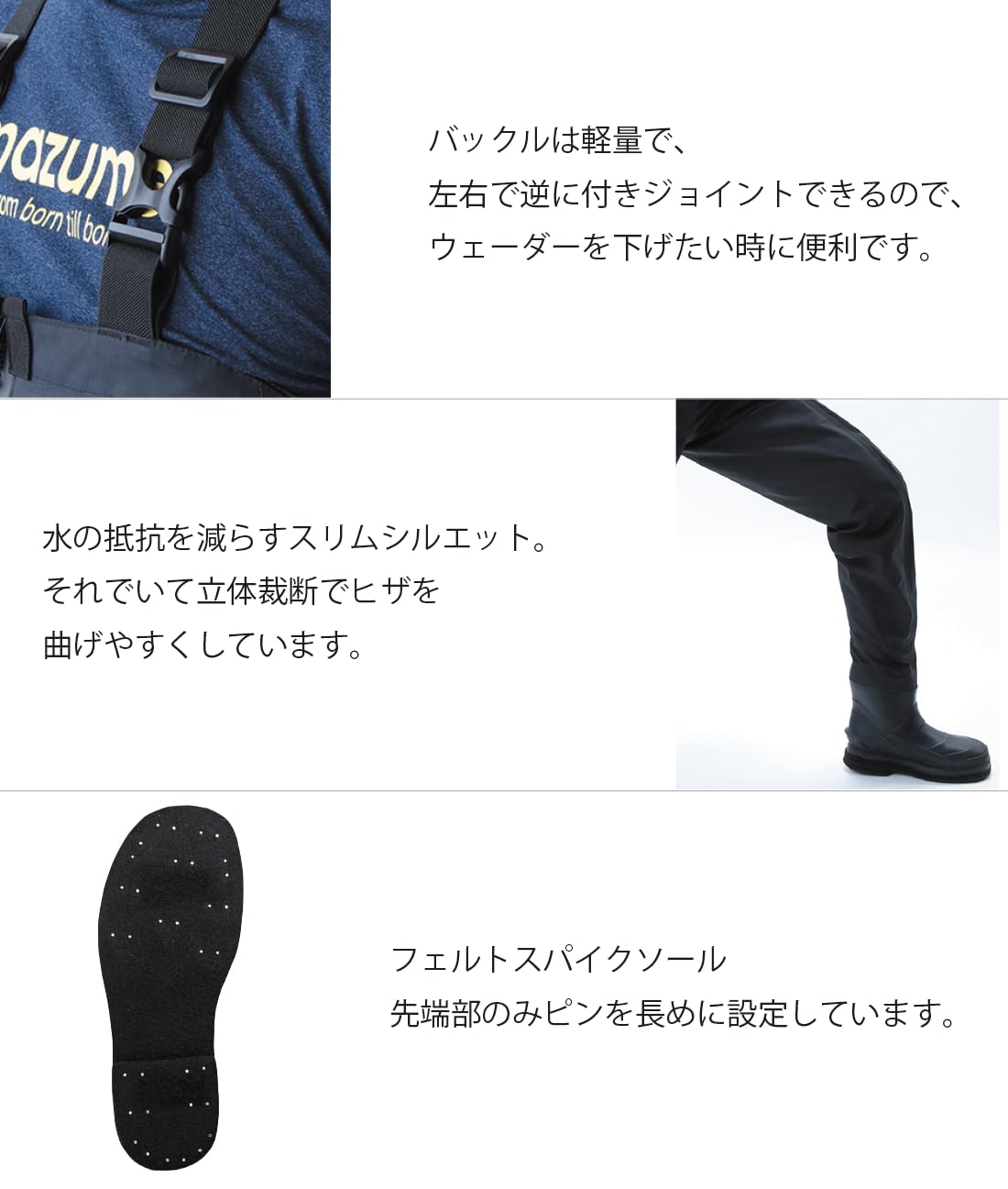 Amazon | マズメ(Mazume) フルオープンブーツフットウェーダー