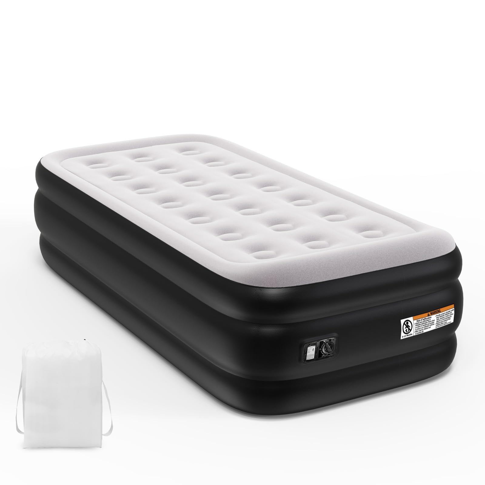 TOUCHXEL - Colchón Hinchable (196 x 97 x 47 cm, con Bomba integrada, Cama Hinchable, colchón para Viajar, hogar