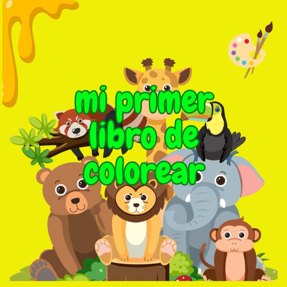 libro para colorear de animales: paginas para colorear creativas de animales para niños de 3-5 años