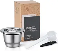 Cápsulas de café recarregáveis de aço inoxidável da com acessórios compatíveis com filtros de café reutilizáveis da máquina Nespresso