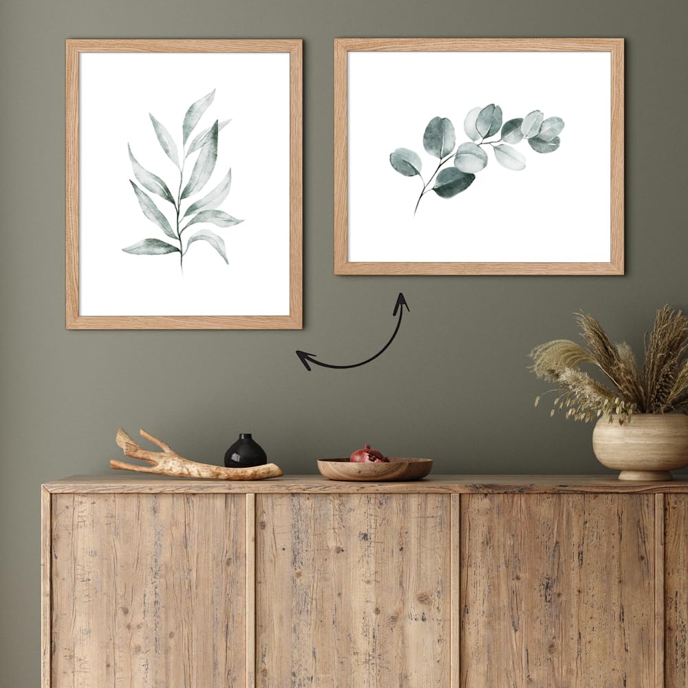 Bildershop-24 Bilderrahmen Clara 70 X 90 cm Eiche Natur im Landhaus Shabby Chic Vintage Stil