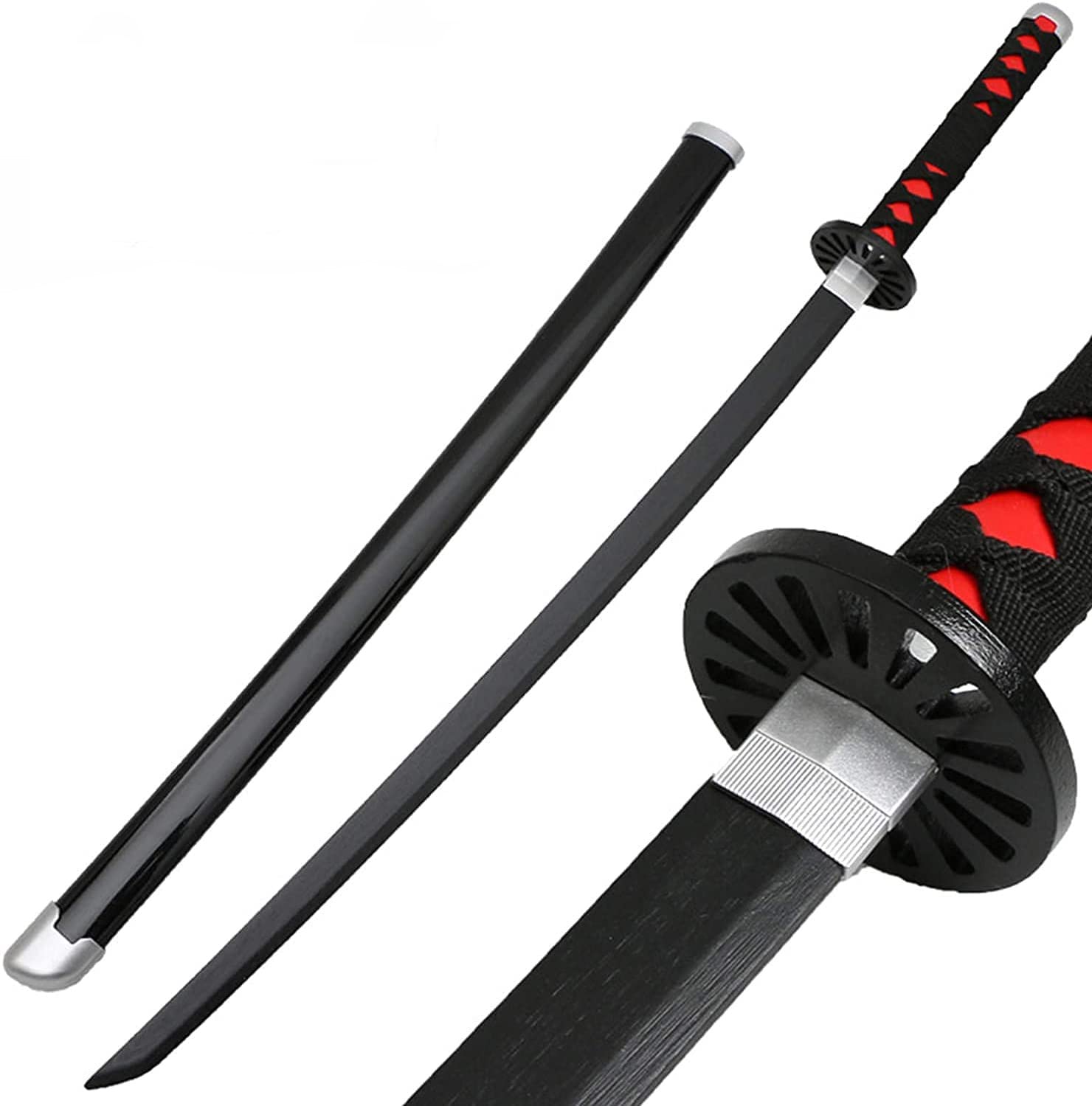 DemoSlay Blade Houten Samurai Zwaard, anime Cosplay Ninja Sword Props, voor Fans Xmas Of Verjaardag Anime Liefhebbers Decoratief Speelgoed ,41 Inches, Rengoku Kyoujurou