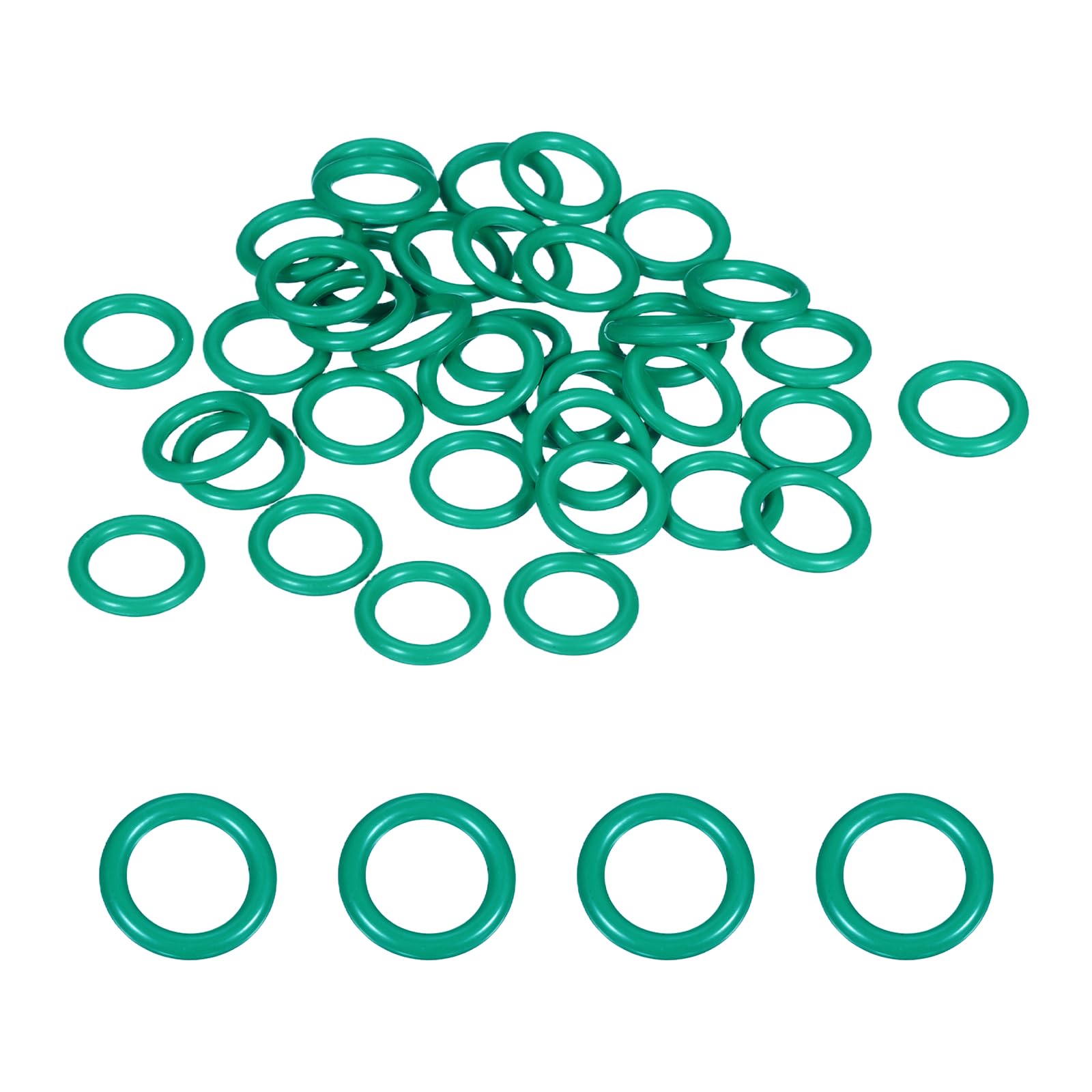 PATIKIL 50 Pcs Fluorine Rubber O-Rings 14mm OD 10mm ID 2mm Width Metric Round Sealing O Ring Seal Gasket for Machinery Industrial Engines Plumbing Faucet Hose Automotive