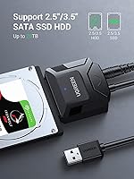 Vista 2 de UGREEN cable adaptador SATA a USB 3.0 para lector de disco duro SSD/HDD de 3.5 2.5 pulgadas SATA III convertidor de disco duro compatible con UASP