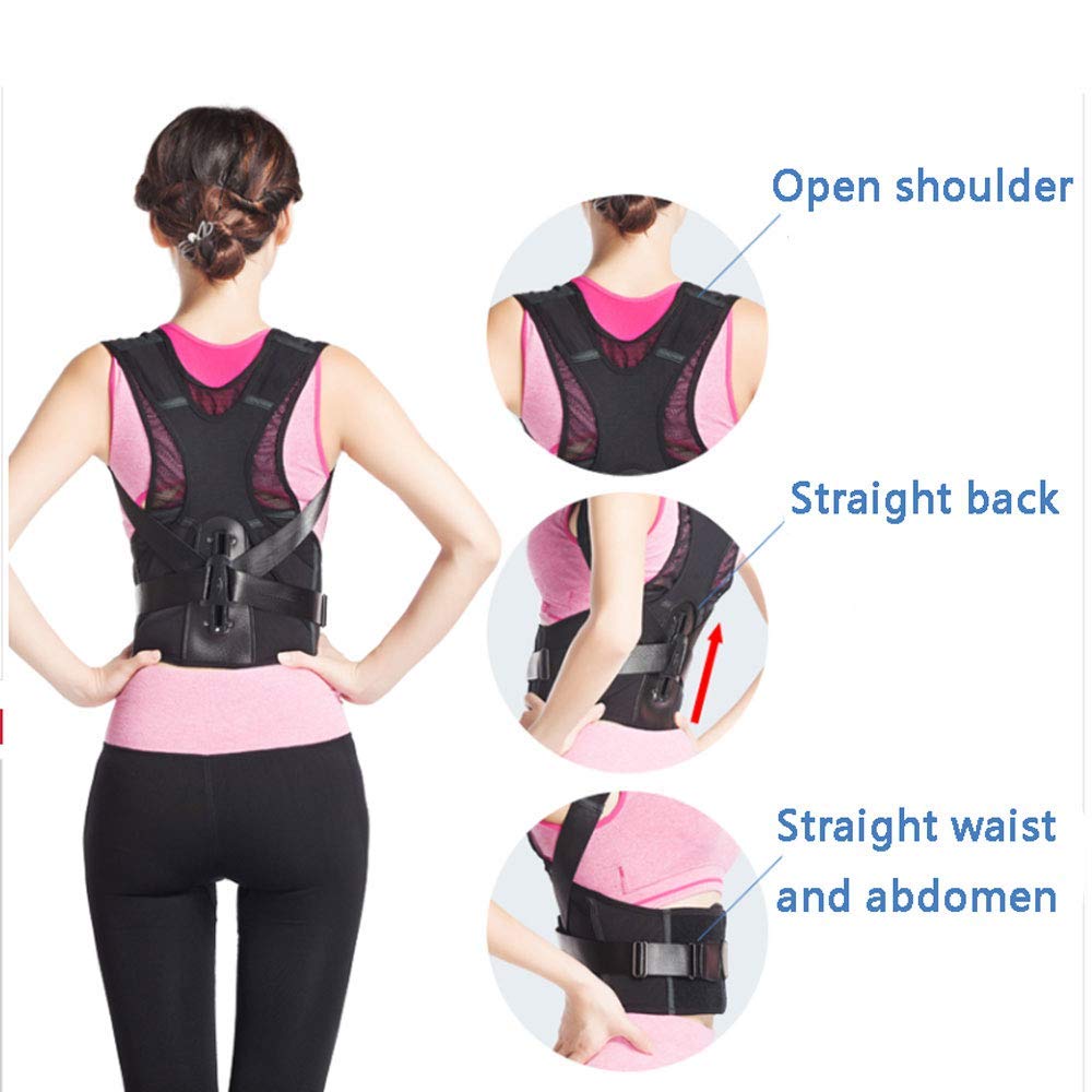 Cintura di correzione della gobba, ortesi per la Postura del Bambino Seduto con Supporto per la Schiena, Postura di correzione della Schiena e Anti-gobba, S (Waistline:50-65cm)