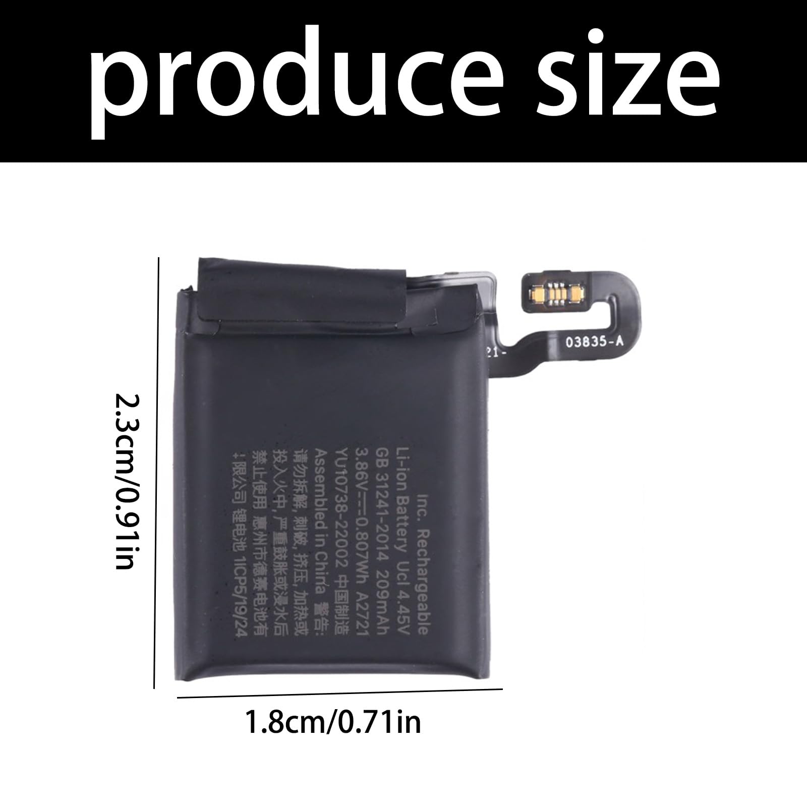 Capacità 209 mAh batteria di ricambio per orologio SE40mm con set di cacciaviti incluso Batteria di ricambio Smartwatch
