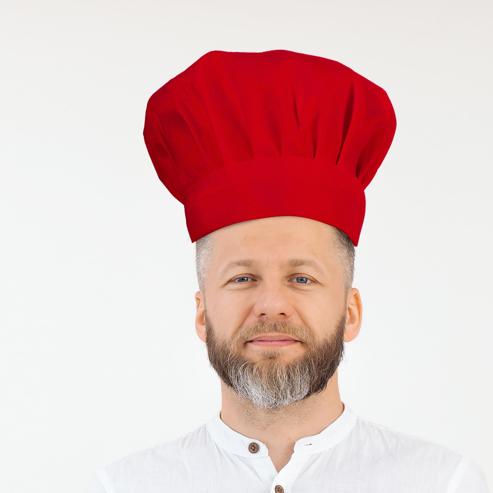 Teaaha 3 czapki kucharskie, uniseks, regulowana, dla dorosłych, mężczyzn i kobiet, do restauracji, gotowania, grilla, pieczenia, mundurek kuchenny (czarny, biały, burgundowy)