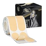 CureTape Beauty Kinesiology Tape | Anti-Wrinkle Face Tape | Face Lift Tape for Toning, Firming & Tightening The Skin (Light Beige, 60 Strips)