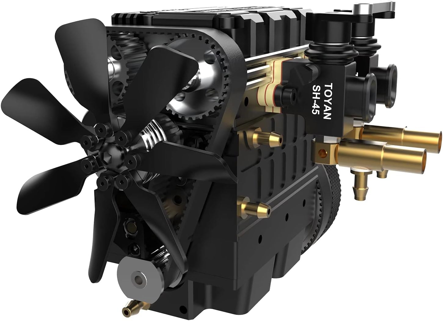 New Product XSHION TOYAN FS-L200W 7cc Inline Two-Cylinder Four-Stroke Engine Model, Water-Cooled Methanol Engine Internal Combustion Engine Model for 1/8 1/10 1/14 RC Car Ship Model Creative Product XSHION TOYAN FS-L200W 7cc Inline Two-Cylinder Four-Stroke Engine Model, Water-Cooled Methanol Engine Internal Combustion Engine Model for 1/8 1/10 1/14 RC Car Ship Model