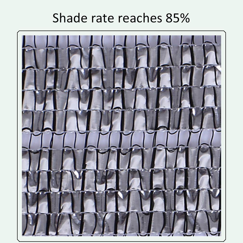 85% Aluminiumfolien Schattennetz,Anti-Aging Wärmedämmung Schattierungsnetz,Atmungsaktives Sichtschutznetz,für Gartengewächshaus Sonnenraum Balkon Dach Sicherheitsfenster (1x3m/3.3x9.8ft)