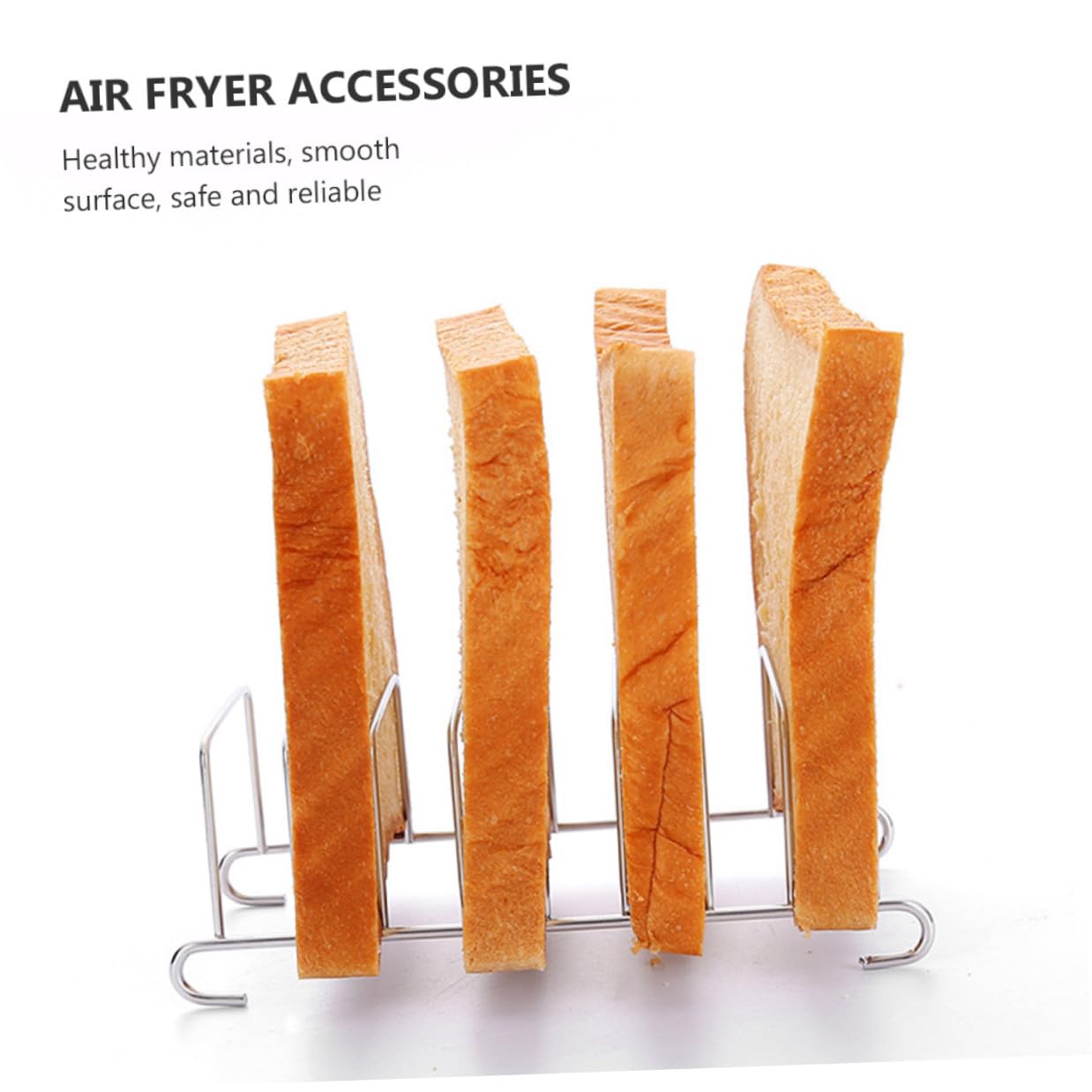 Accesorios para Freidora de Aire para Dorar Segura y Confiable 2 Piezas Rejilla de Acero Inoxidable Superficie Lisa para Cocina Doméstica
