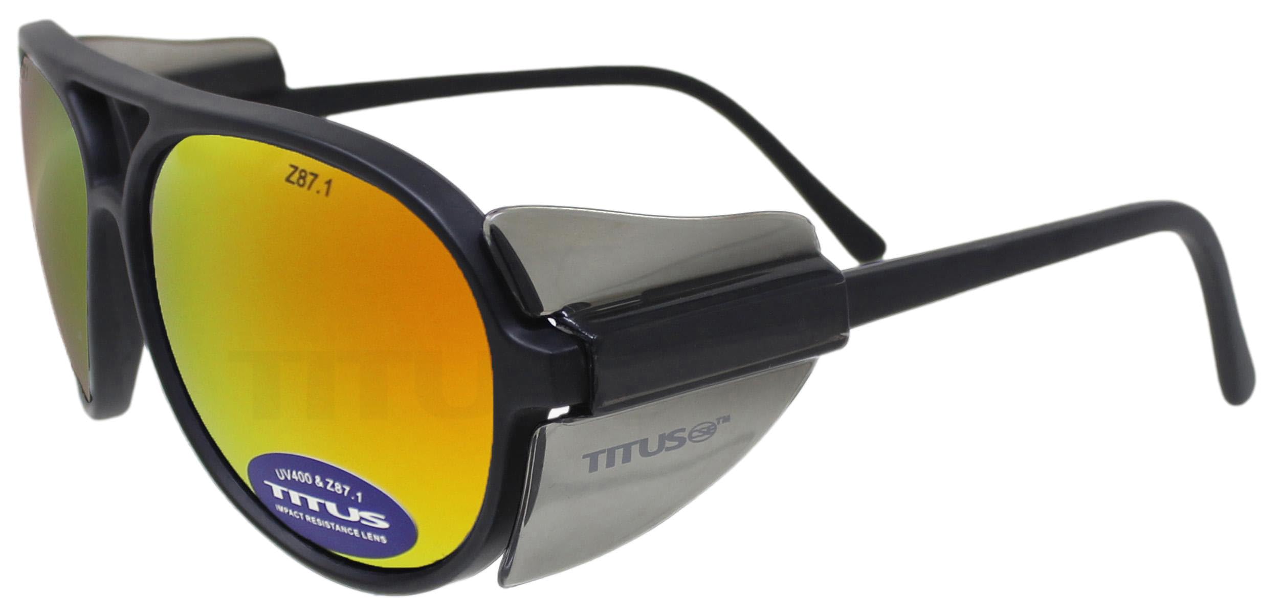 Titus G35 Retro Aviator Z87 Sunglasses Eye Protection W Side