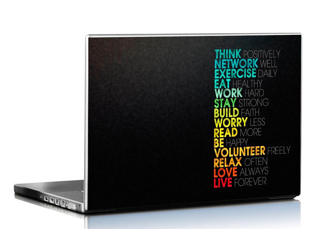 PIXELARTZ Laptop Skin - Motivational Quotes - HD Quality-15.6 Inches-Dell-Lenovo-Acer-HP-Sony (B073B3WC29) Amazon Price History, Amazon Price Tracker