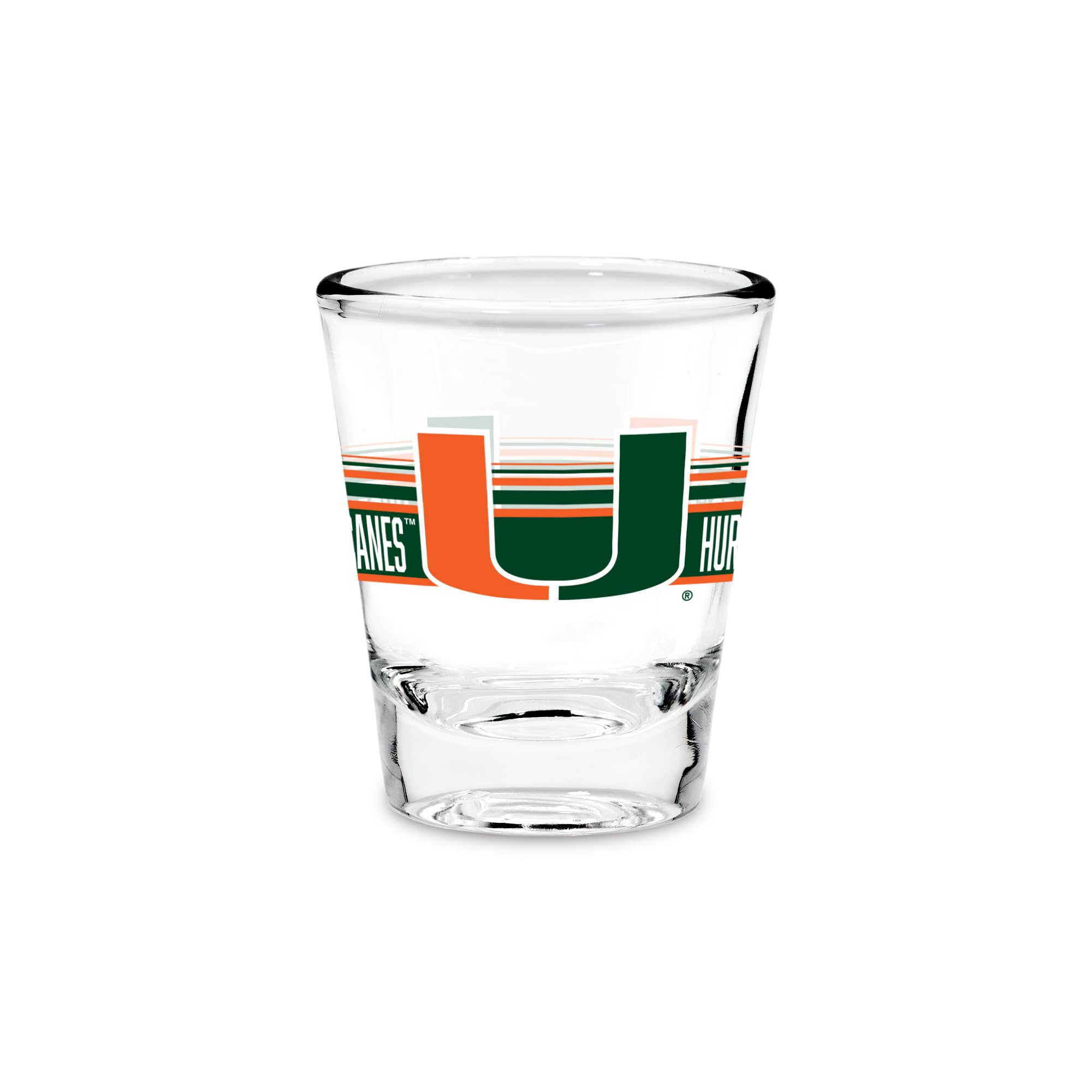 Rico Industries One Color Ncaa Miami Hurricanes - The U Standard 1.7Oz Shot Glass