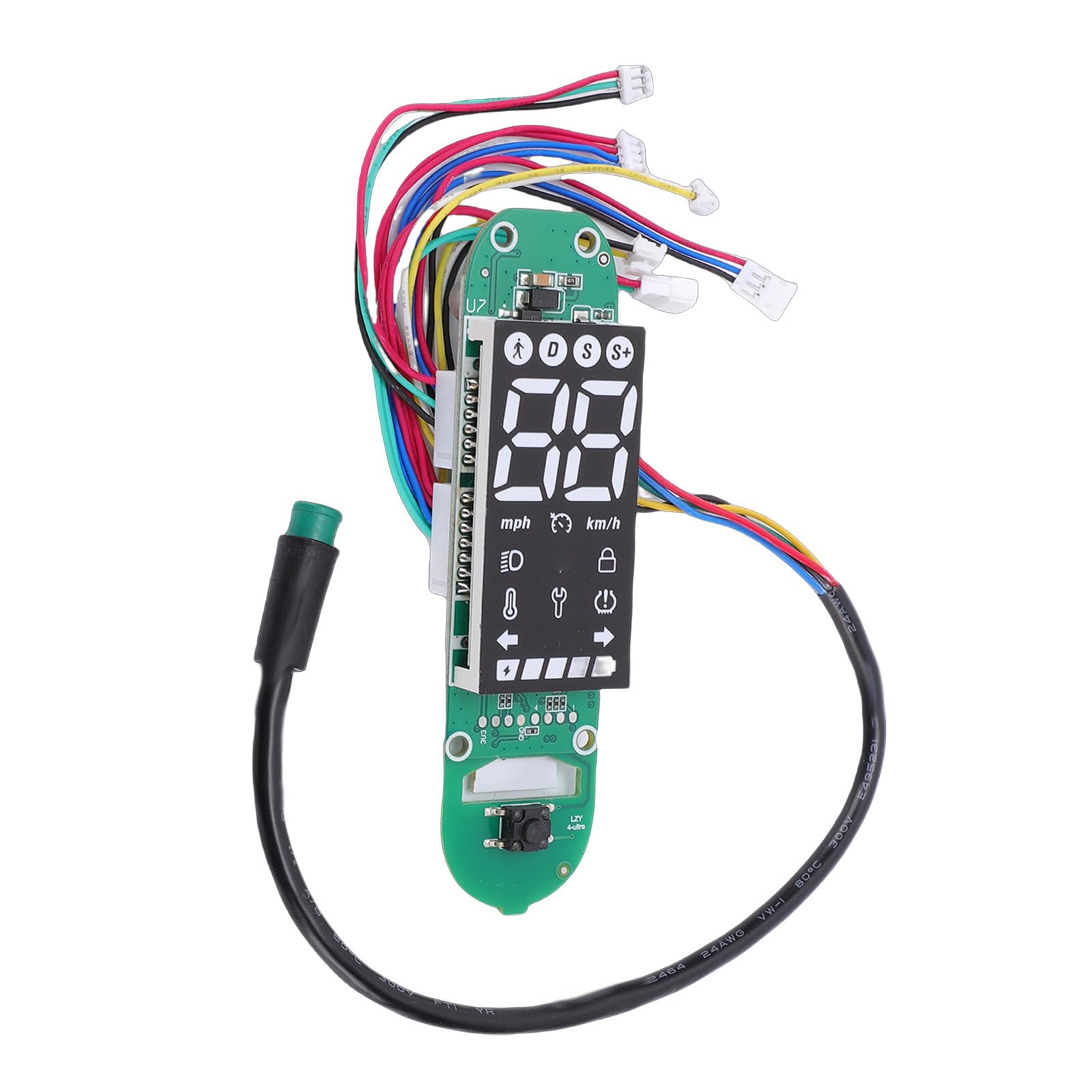 Dilwe Armaturenbrett-Ersatz für Mi 4 Ultra Electric Scooter, 6-Draht-PCB-Bluetooth-Leiterplatte mit Blinkerfunktion, Klares Echtzeit-Display