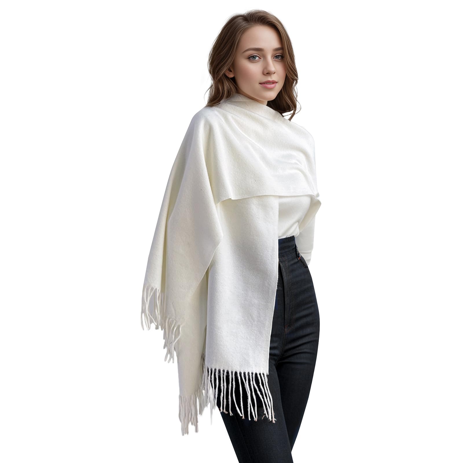 ACNCNWomens Cashmere Scarf Pashmina Shawl Wraps 300g Extra Large Cashmere Thick Scarves for Winter