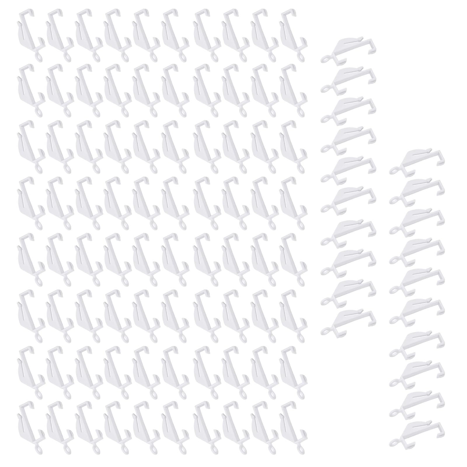 Kalttoy 100Pcs Curtain Side Rails Rollers for Smooth Drapery Movement Living Room and Bedroom Curtain Track Pulleys Gliders Hook Home Repair Part
