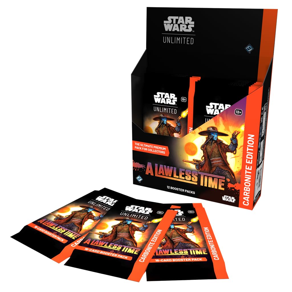 Asmodee Star Wars: Unlimited TCG A Lawless Time CARBONITE BOOSTER DISPLAY – karty wariantowe premium, hiperprzestrzeń, wizytówka, ekskluzywne karty prestiżowe, wiek 12+, 2+ graczy