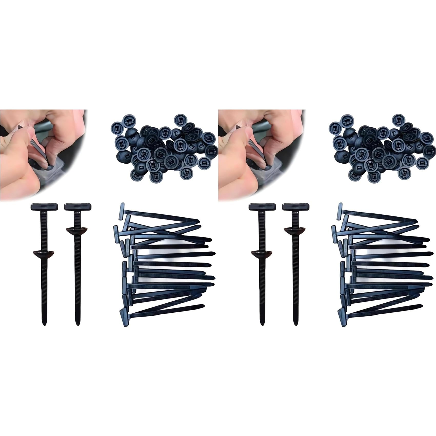 Jnchdghwa Black Nylon Universal Cable Tie Buckle Upgrade Multipurpose Plastic Cable Ties Tool Heavy Duty Self Locking 40Pcs