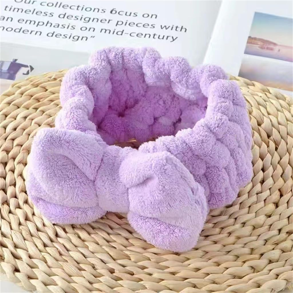 Coral Velvet Bath Four Piece Set, Towel, Dry Hair Cap, Band, Household Use