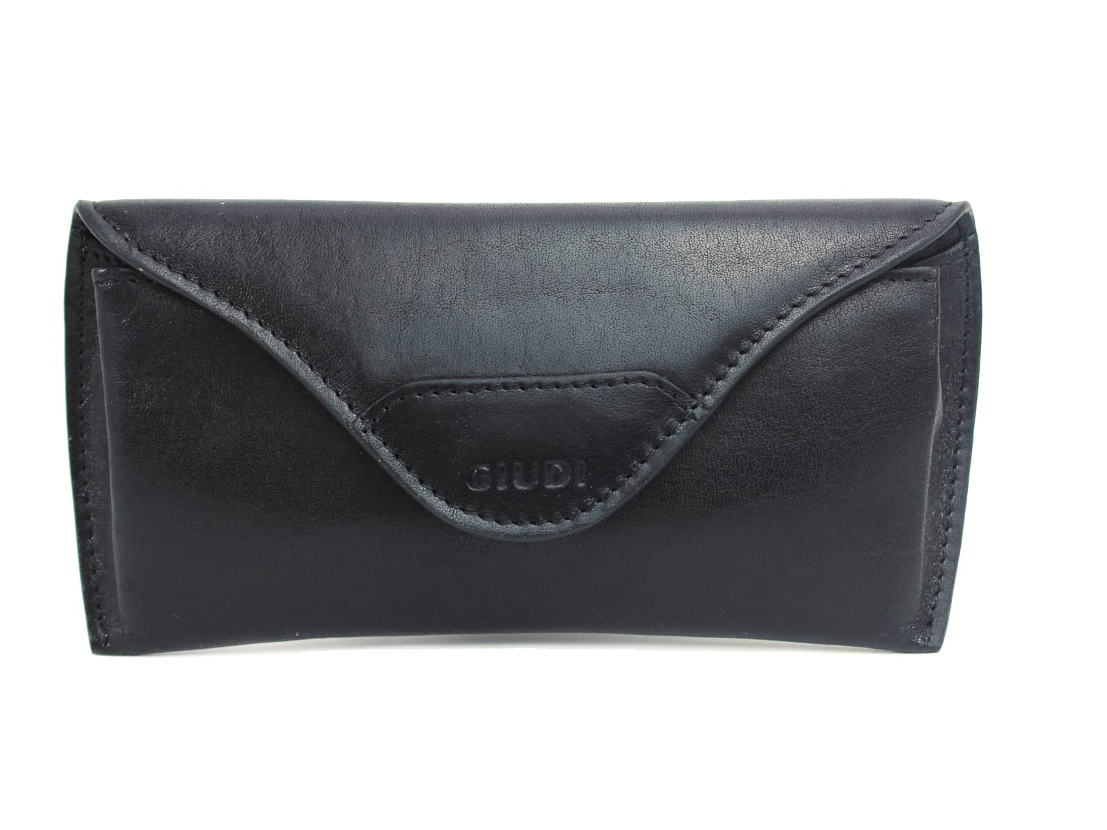 Generisch GIUDI ® - etui na okulary ze skóry bydlęcej, zapięcie na magnes czarne, czarny, jeden rozmiar