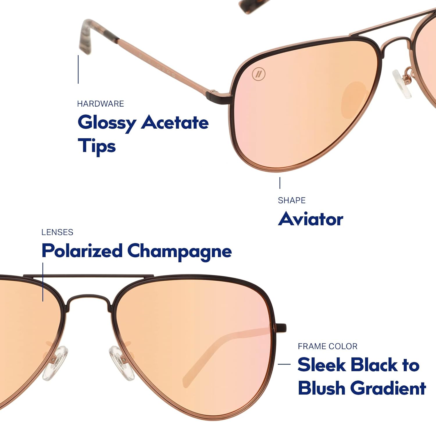 Blenders Eyewear A Series – Aviator Style Polarized Sunglasses – 100% UV Protection – For Men & Women - Image 5