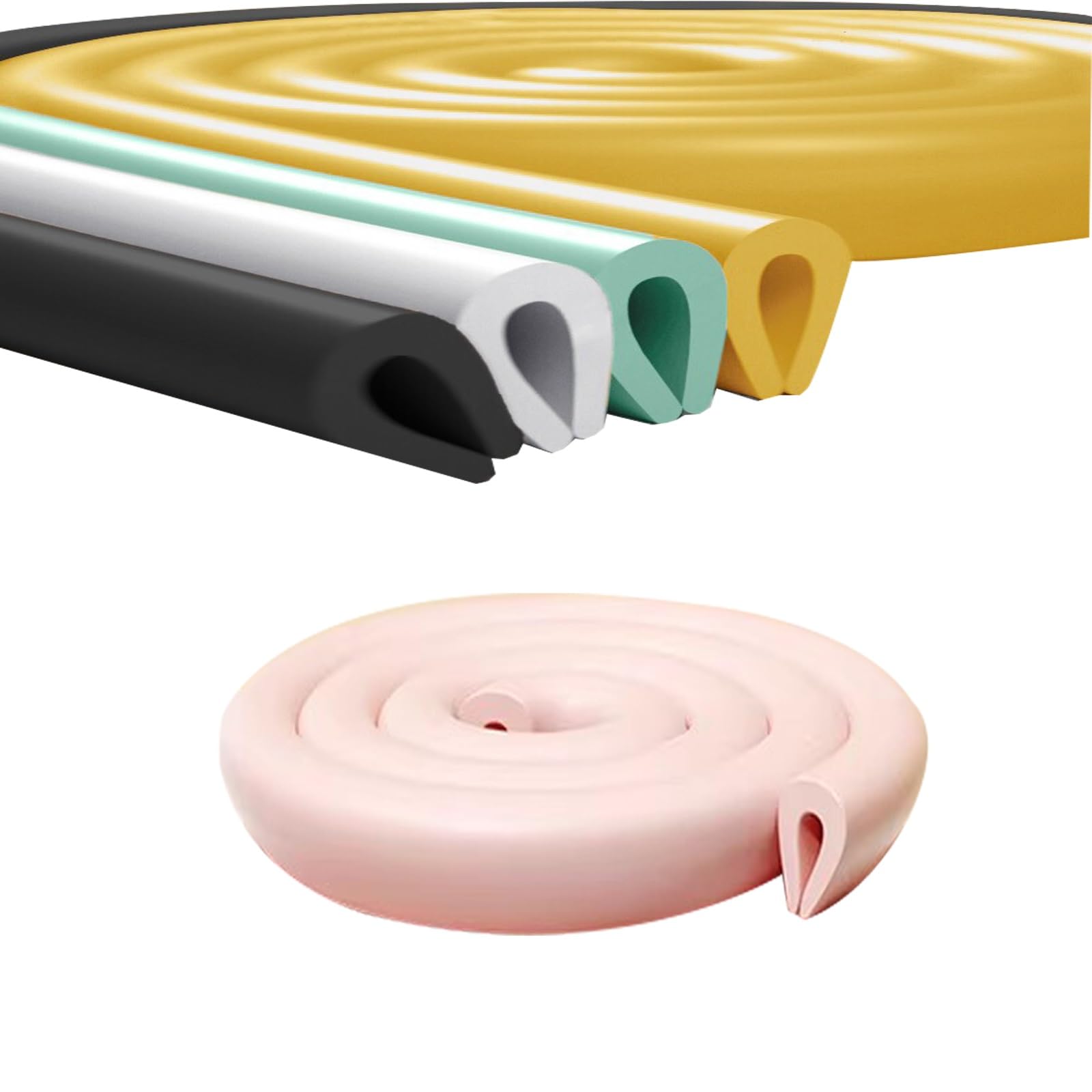 Colorful U-Channel Edge Protector Extra Thick -Foam Guard, for Furniture Edge/Tables/Doors - Non-Toxic Safety Cushion|6m/19.68ft(Pink,6m/19.68ft)