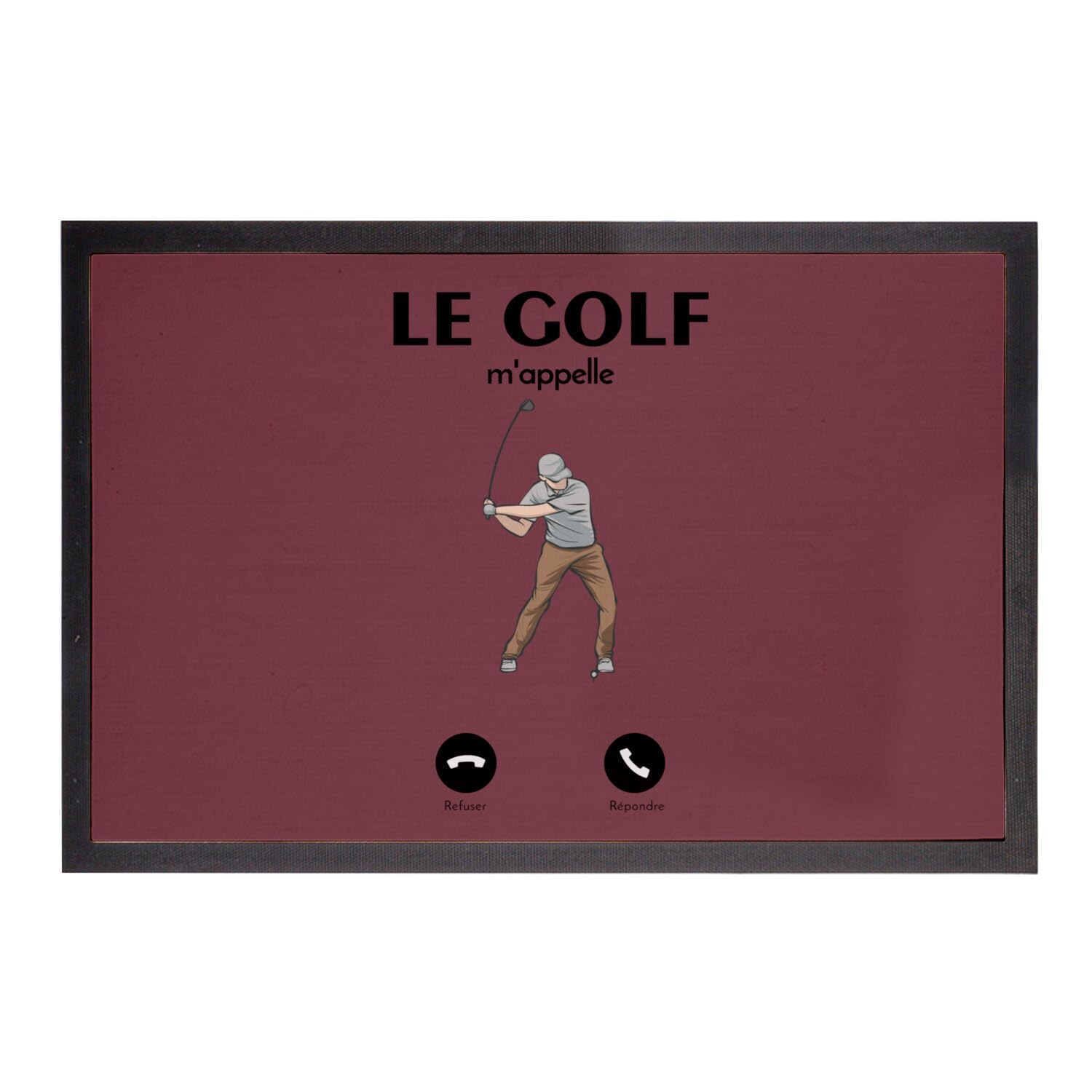 Tapis de sol golf rouge 60x40 pour nettoyer les chaussures de sport