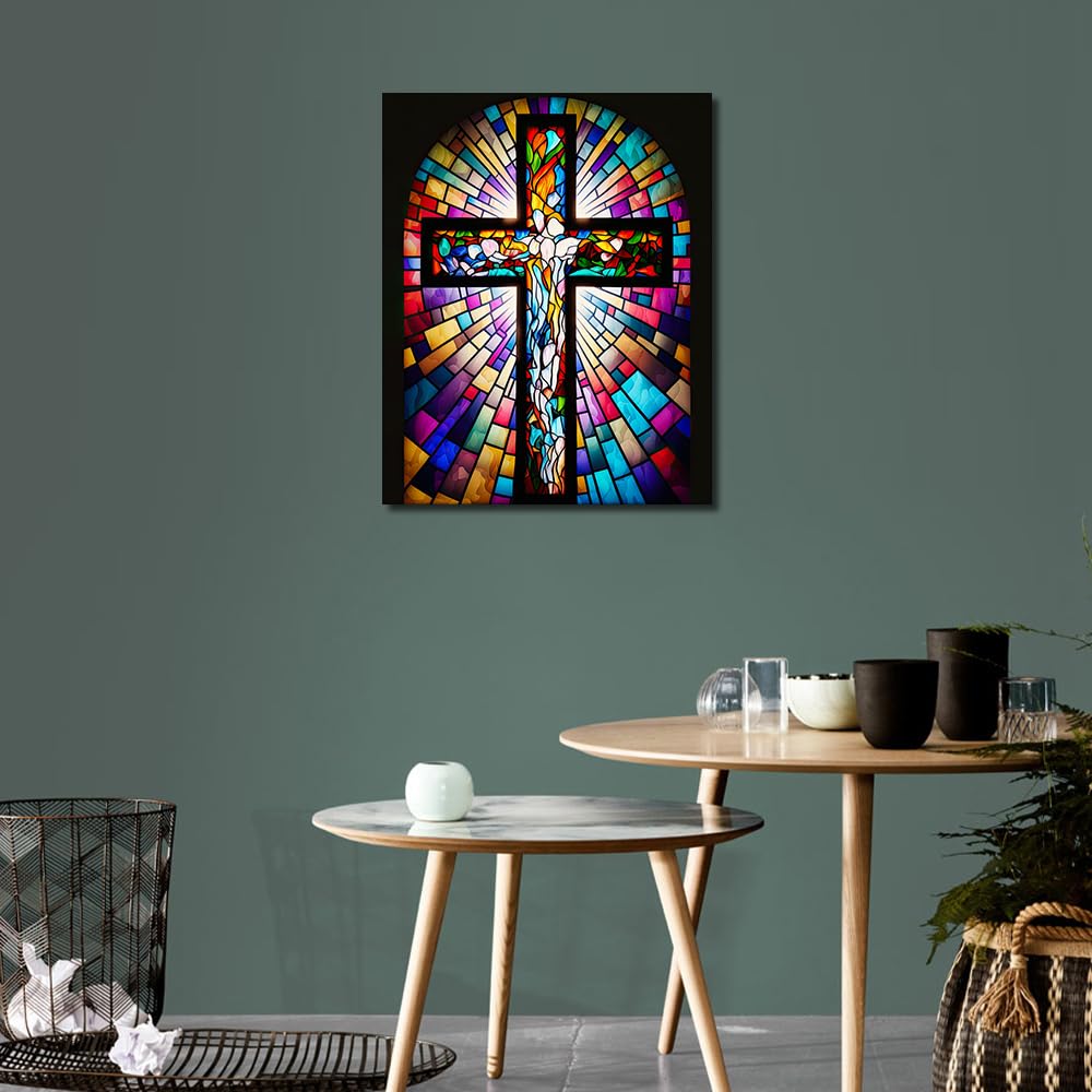 TUMOVO Jesus Paint By Number Kit For Adults & Kids – 16x20 Inch Abstract Oil Painting With Brushes & Paints (Framed)
