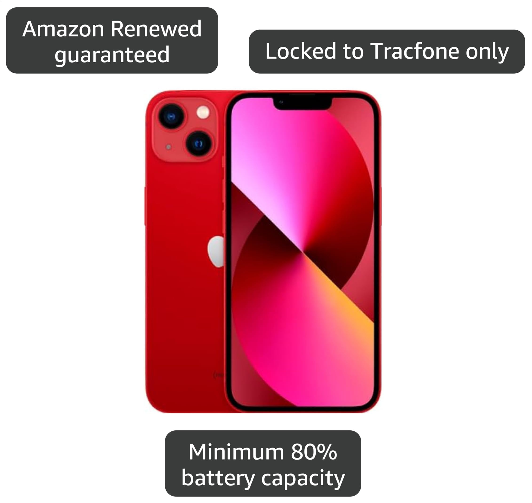 Amazon.com: Apple iPhone 13, 128GB, PRODUCT RED - Unlocked