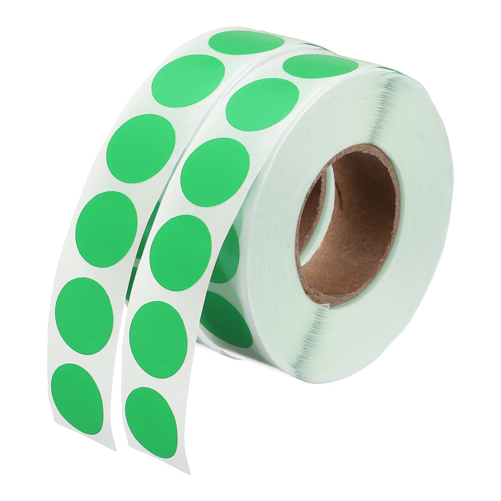 PATIKIL 2000 Pcs Colored Dots Stickers, 13mm Adhesive Round Color Coding Labels Sticky Polka Circle Price Sticker for Office Classroom Papers Shop, Green (1000 Pcs Per Roll, 2 Rolls)