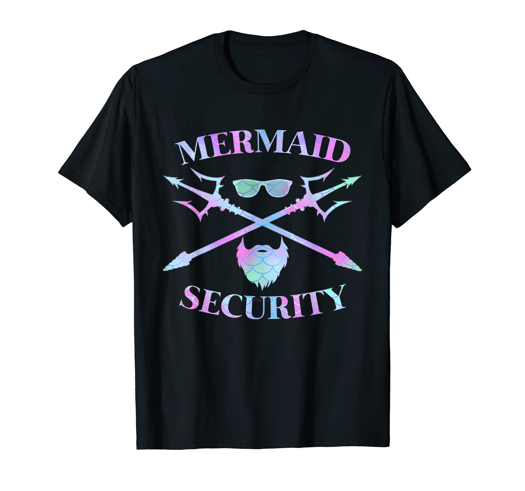 Merman Mermaid Security Funny Lifeguard Swimmer Costume Gift T-Shirt