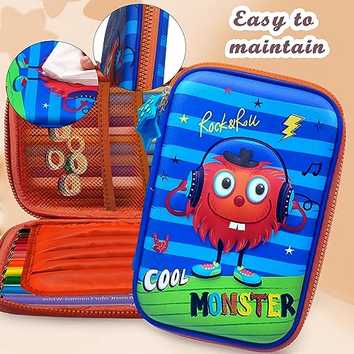 Image of FunBlast Stylish Pencil Pouches for Girls and Boys, Trendy Pencil Box for Kids, Durable Pencil Case for School, Organize Stationery for Girls (Multicolor)
