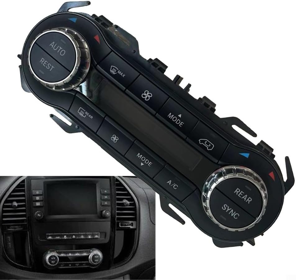 Car Air Conditioning Control Panel Assembly Black Automobile Ac Air Conditioning Temperature Control Switch for Mercedes W447 V260