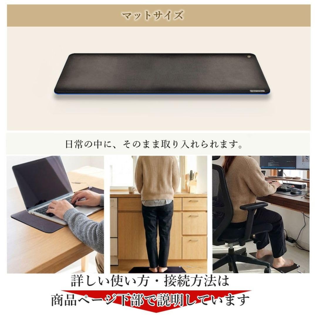 Amazon｜riraku-life(ﾘﾗｸﾘﾌｪ) 本格アーシングマット(68×25cm EPPレザー