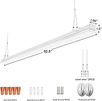 Vista 7 de ANTLUX Lámpara LED de tienda de 8 pies, tira de luz LED de 110 W, 12200 LM, 6000 K, luces lineales LED de 8 pies, iluminación LED enlazable