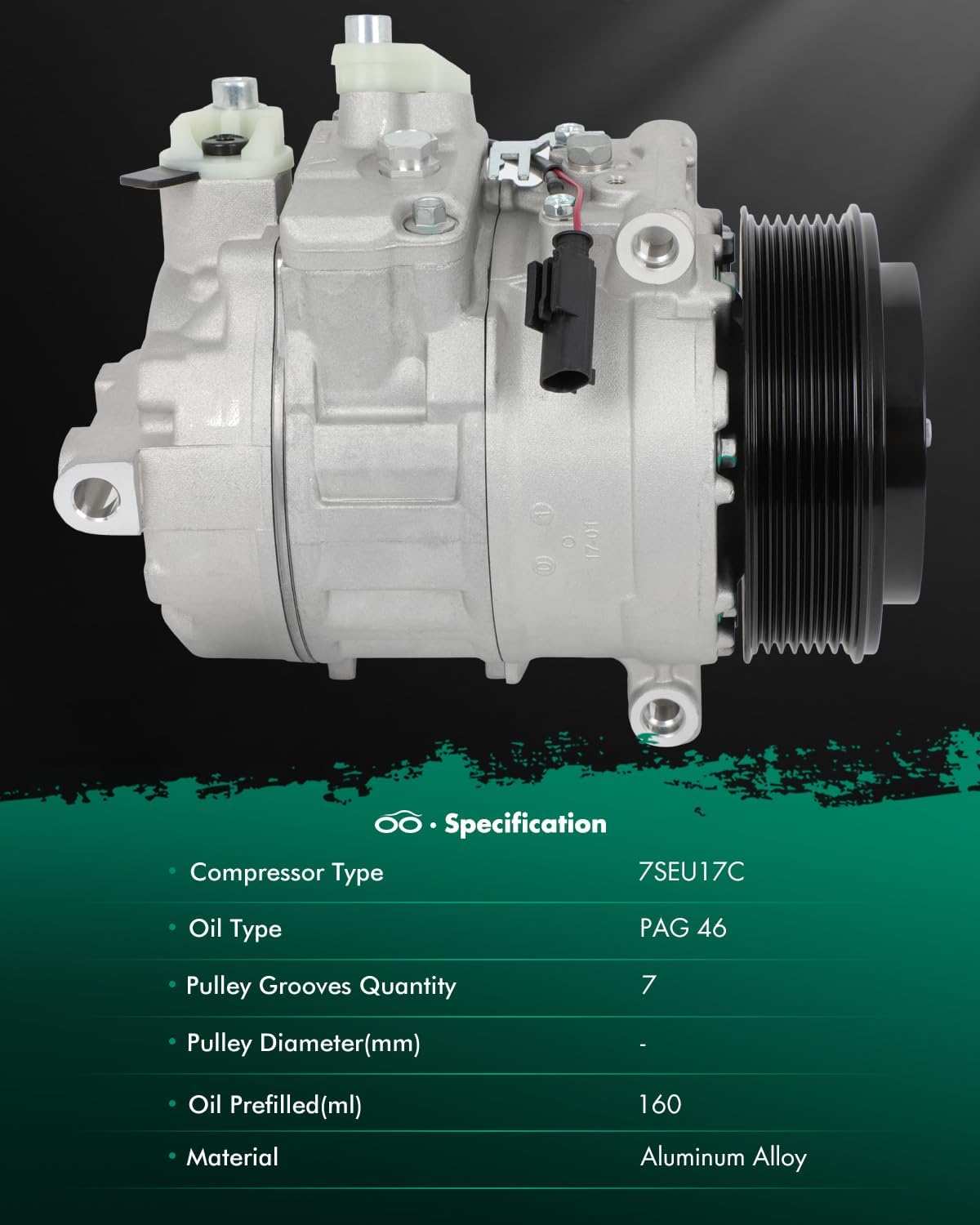 SCITOO AC Compressor fit for Mercedes-Benz for C230 1.8L 2003-2005, Air Conditioning Compressor fit for Porsche for Boxster 2.7L 2013-2014, for Porsche for Cayman 3.4L 2009-2010 2014 CO 10808JC