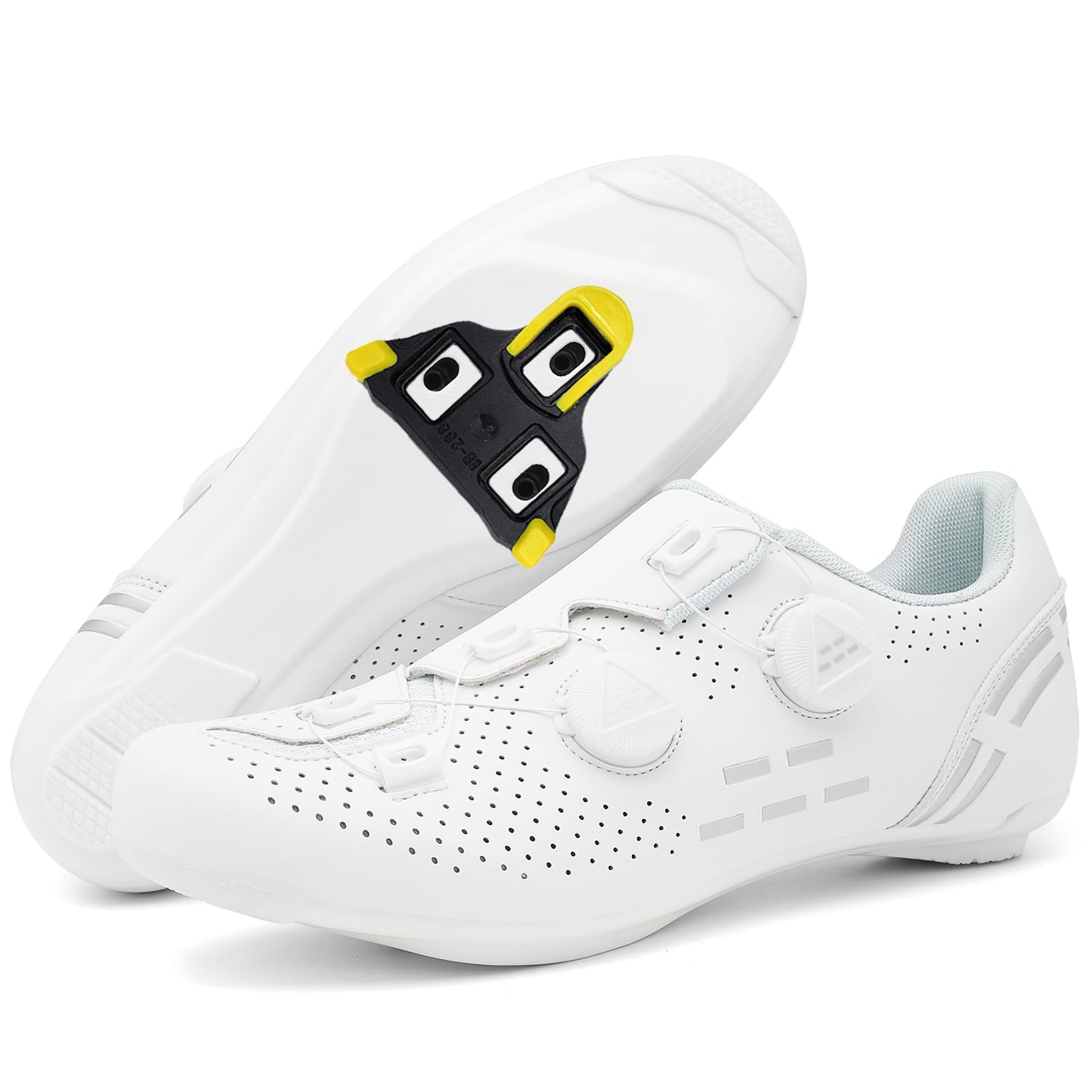 Zapatilla de Ciclismo Hombre Compatibles con SPD/SPD-SL Lock System Zapatos Bicicleta de Carretera Exterior Unisex Respirables
