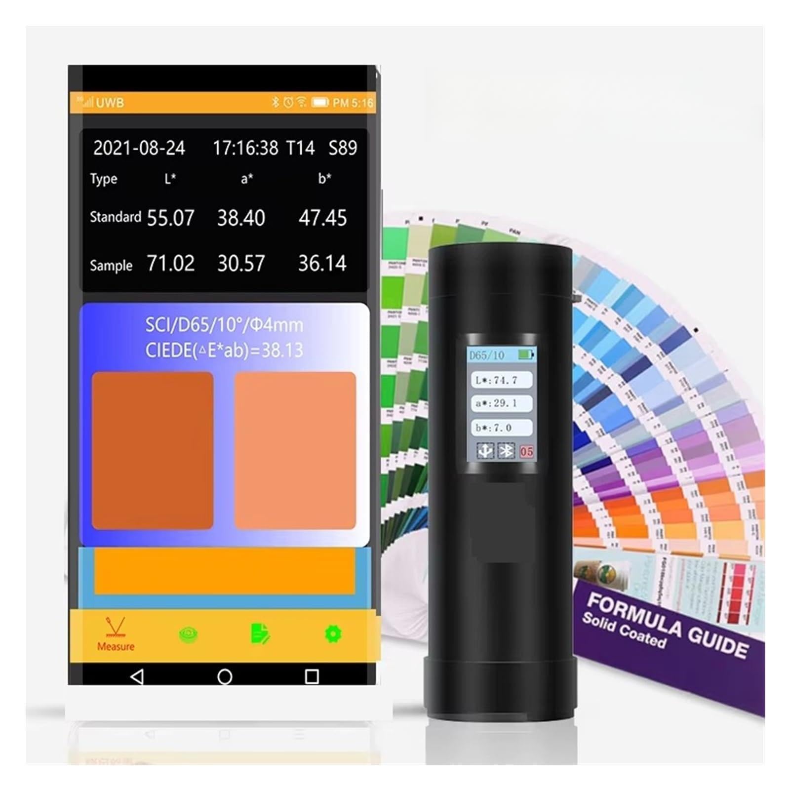 CR4501/4505 Colorimetro da laboratorio for verniciatura in plastica IP67 Operazione semplice | Tester portatile wireless for la differenza di colore Risoluzione 0,1 nm(CR4505)