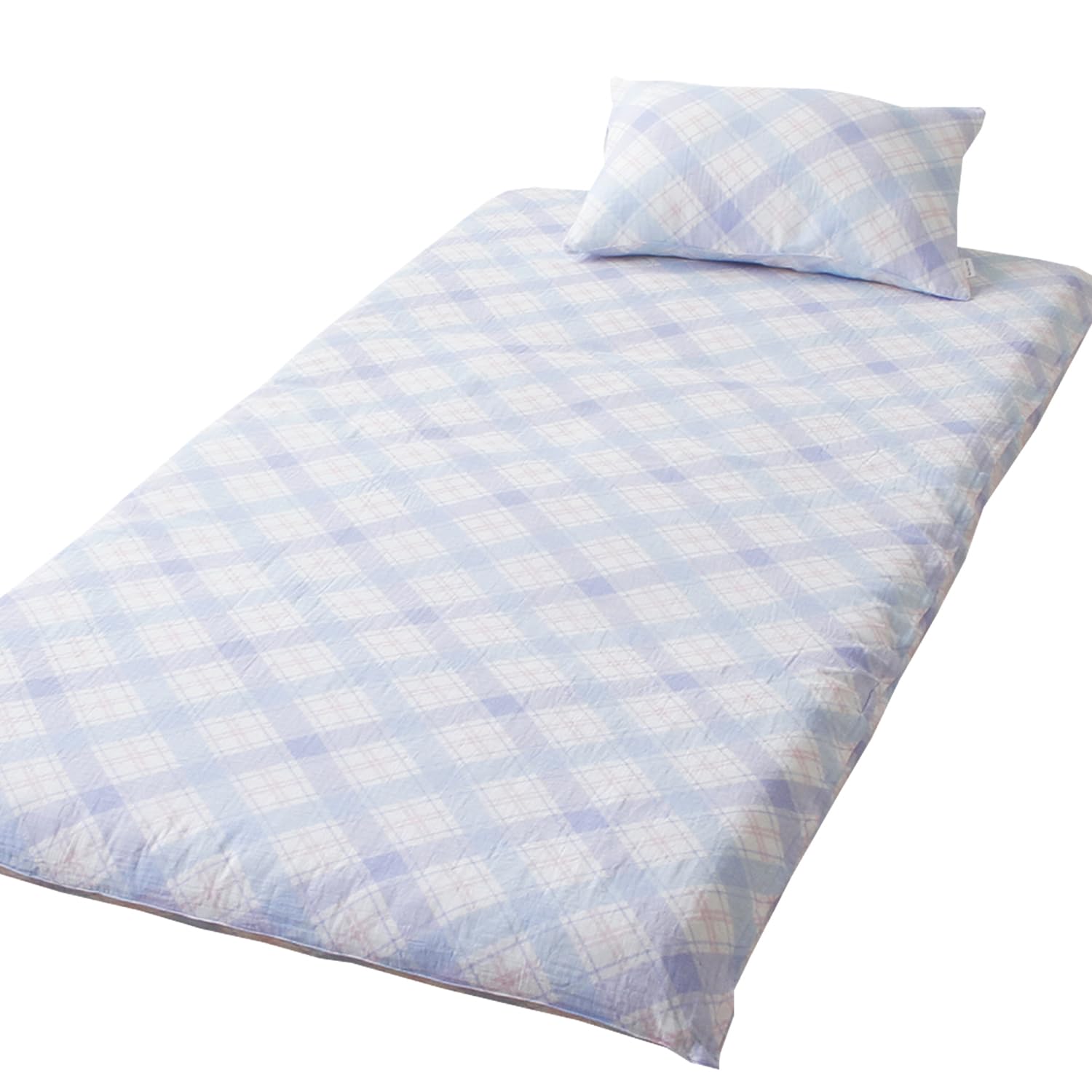 Amazon｜メリーナイト 敷き布団カバー 2重ガーゼ 「プレリエ」 ブルー