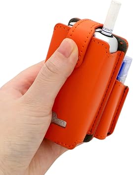 KAIDON PU Leather Case for Ploom X Advanced/X -Style H06-1 (Orange)