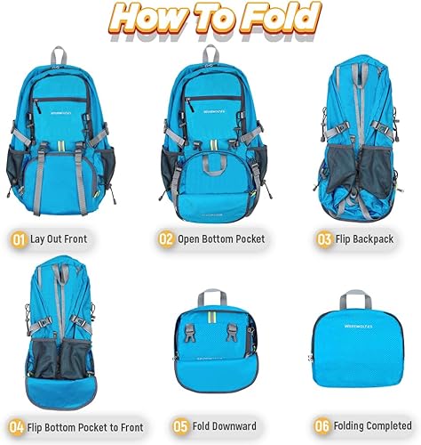 Miniatura 5 de WEREWOLVES 2035L Lightweight Hiking Backpack, Ultralight Water Resistant Packable Daypack for Women Men