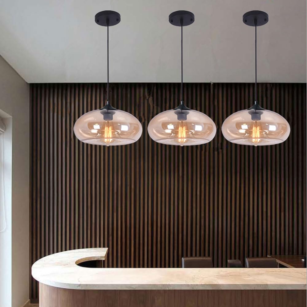 Podstawowa lampa wisząca sufitowa, żyrandol ze szkła w stylu industrialnym, lampa wisząca z pojedynczą głowicą do montażu podtynkowego, oprawy oświetleniowe do dekoracji korytarza na balkonie