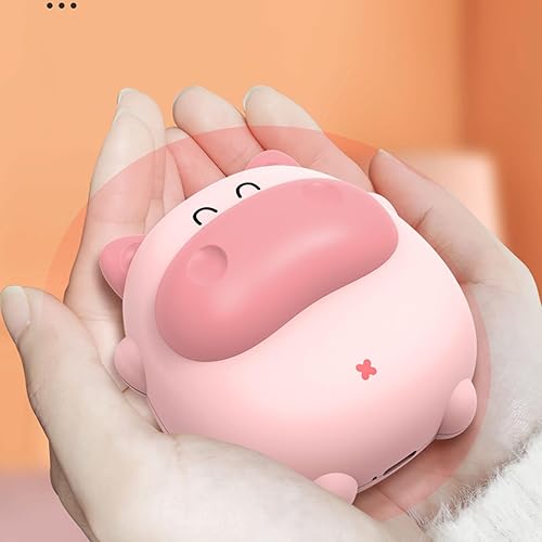 Miniatura 8 de Calentador de manos recargable, con forma de cerdo de dibujos animados, 2 niveles, ajuste de temperatura, carga USB, mini calentador de manos con