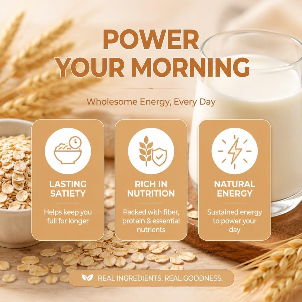 Farina D'avena Al Latte 500 G Sostituto Del Pasto Ripieno Di Cereali For La Colazione Istantaneo