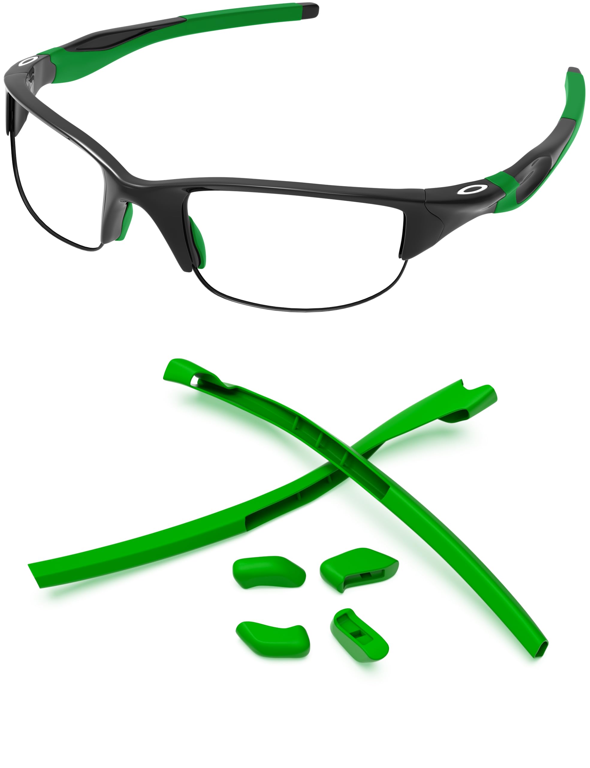 Kits de caoutchouc Half Jacket 2.0 Oakley OO9144 XL OO9154 vert foncé - 7